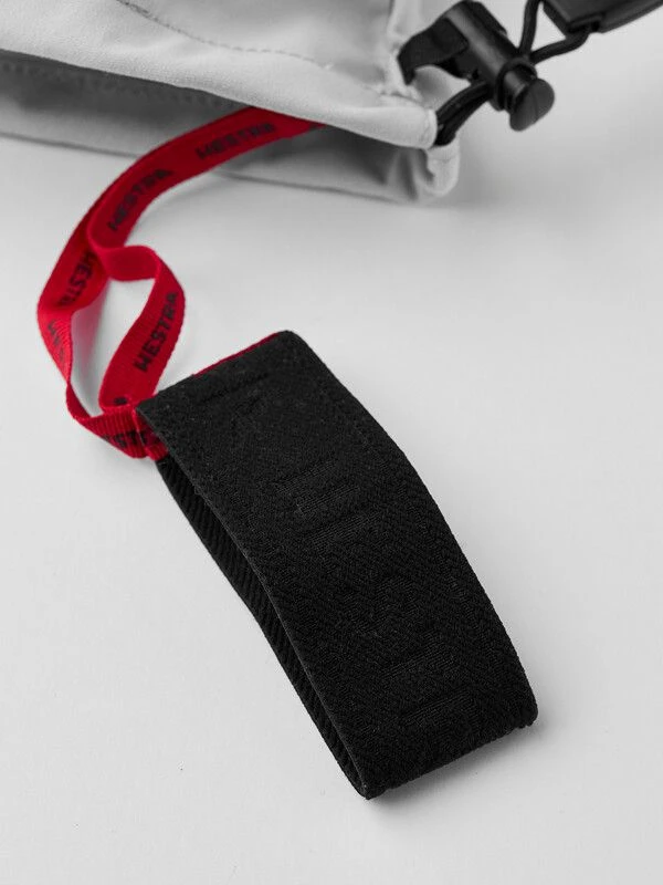 HESTRA ARMY LEATHER HELI SKI FEMALE MITT Pale Grey / Offwhite - Image 8