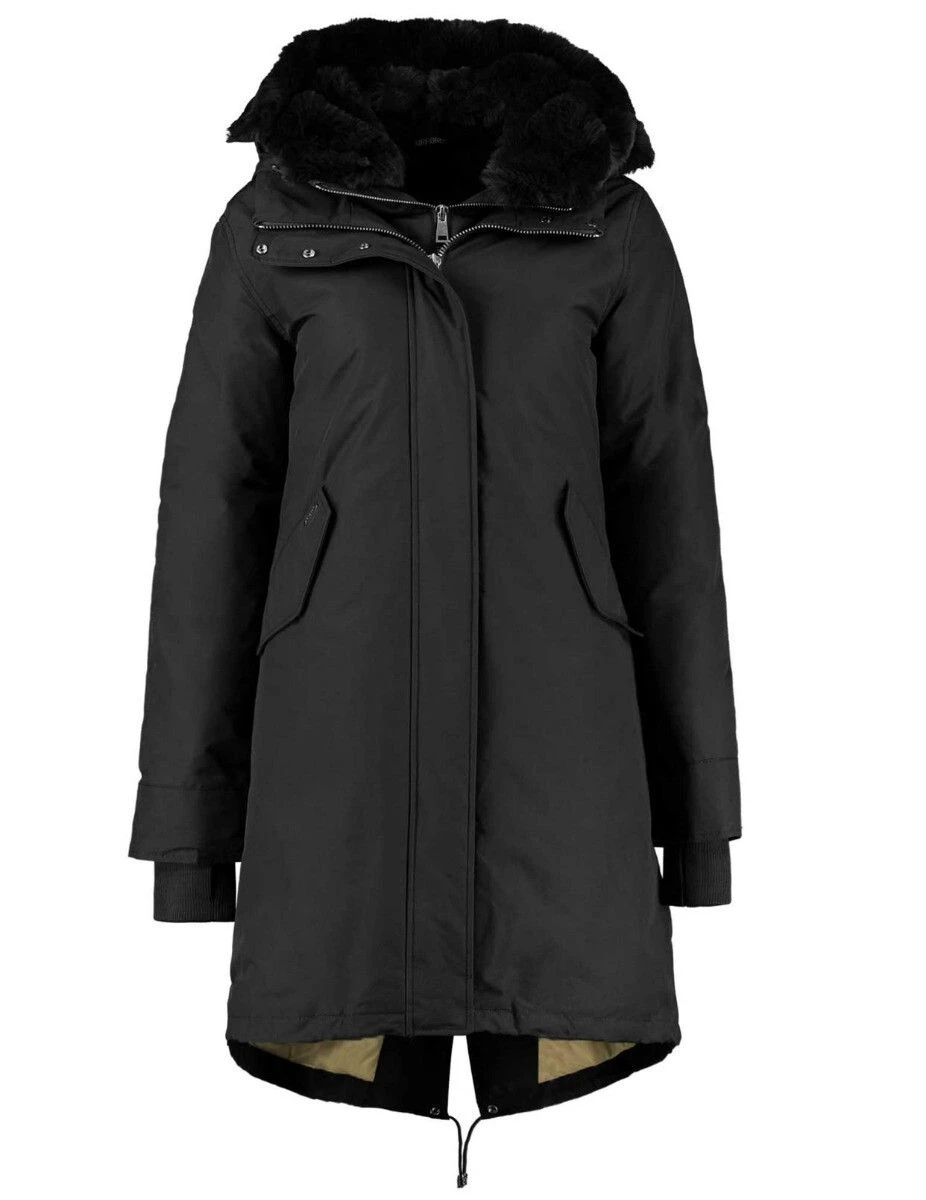 AIRFORCE DOUBLE ZIP FISHTAIL PARKA Black - Image 6