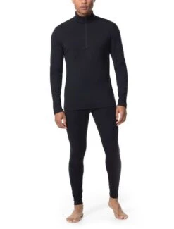 ICEBREAKER MEN'S OASIS LONG SLEEVE HALF ZIP Black