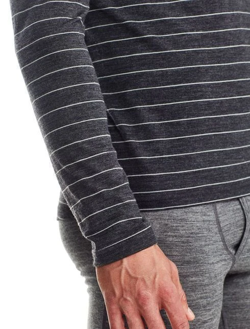 ICEBREAKER MEN'S OASIS LONG SLEEVE CREWE MIDNIGHT Navy