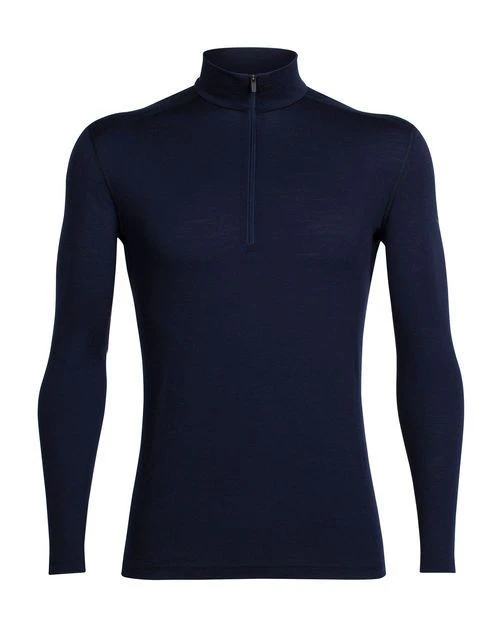ICEBREAKER MEN'S OASIS LONG SLEEVE HALF ZIP MIDNIGHT Navy - Image 4