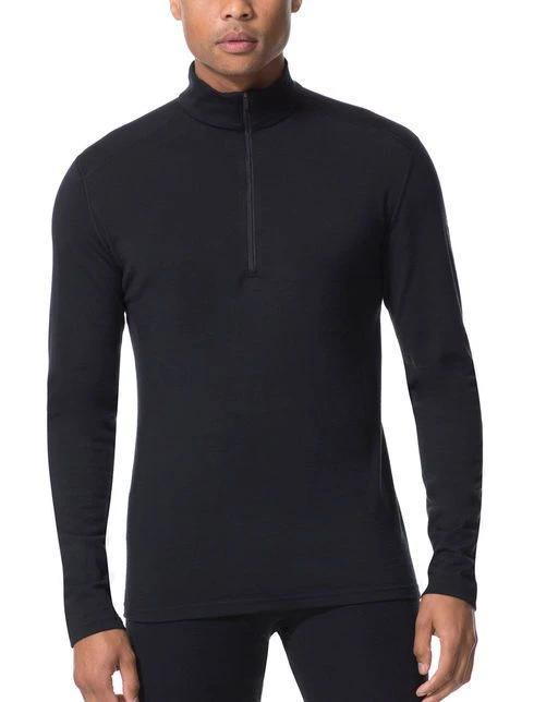 ICEBREAKER MEN'S OASIS LONG SLEEVE HALF ZIP MIDNIGHT Navy - Image 3