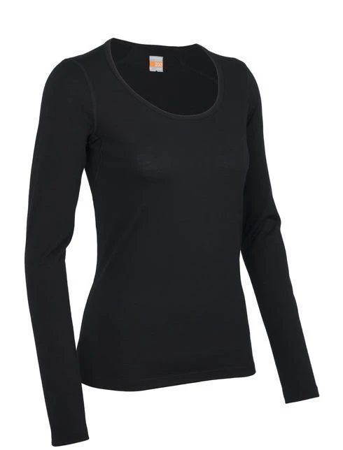 ICEBREAKER WOMEN'S OASIS LONG SLEEVE SCOOP Black - Image 6