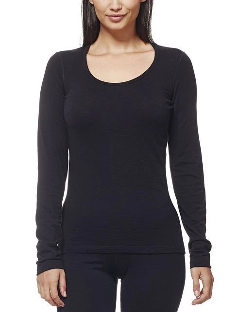 ICEBREAKER WOMEN'S OASIS LONG SLEEVE SCOOP Black - Image 5
