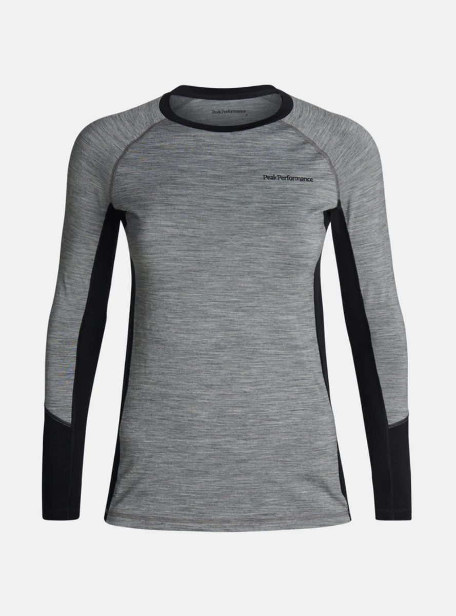 PEAK PERFORMANCE WOMEN'S MAGIC CREW Grey Melange / Black