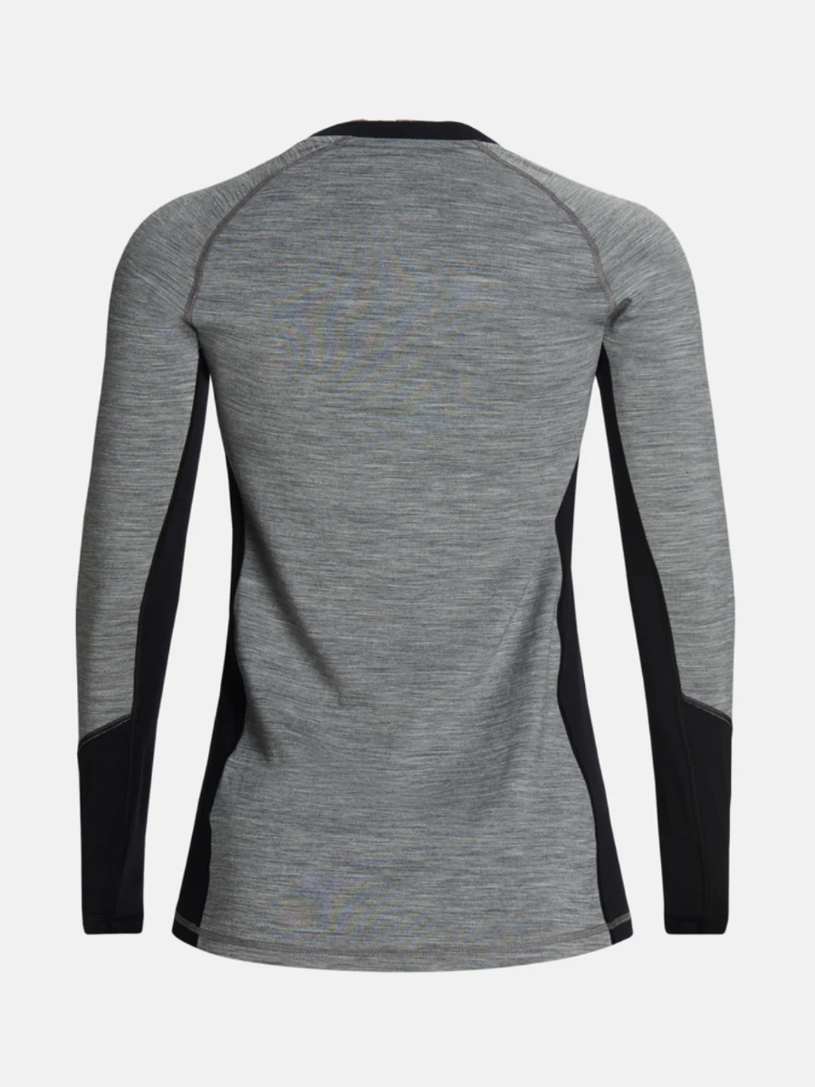 PEAK PERFORMANCE WOMEN'S MAGIC CREW Grey Melange / Black - Image 3