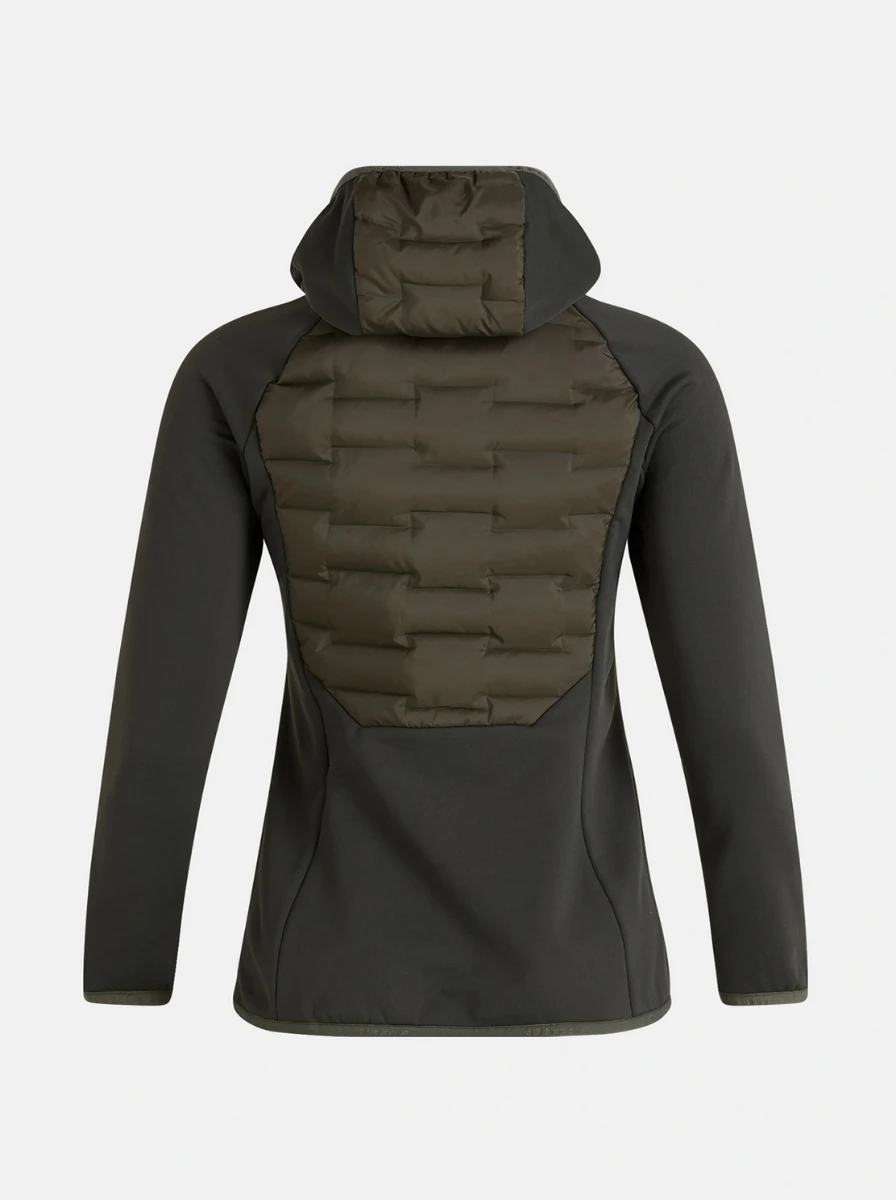 PEAK PERFORMANCE WOMEN'S ARGON HYBRID HOOD JACKET Forest Night - Image 2