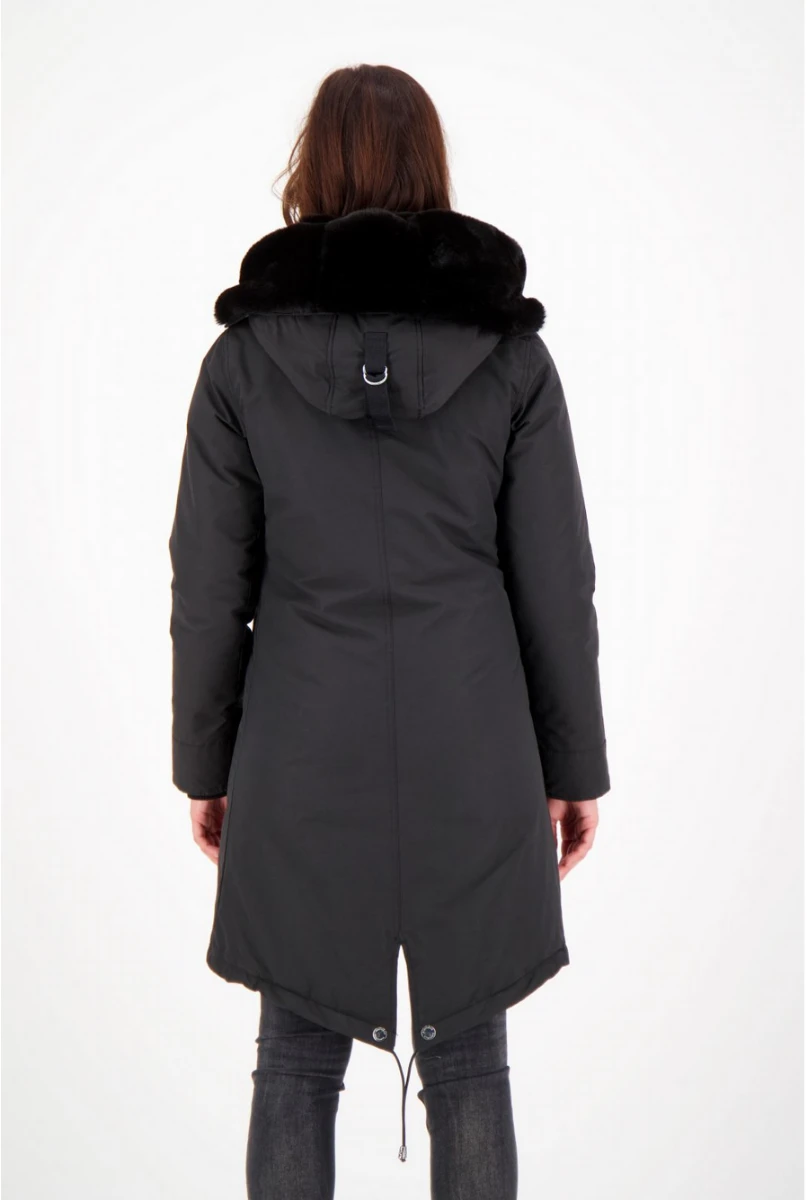 AIRFORCE DOUBLE ZIP FISHTAIL PARKA Black - Image 4