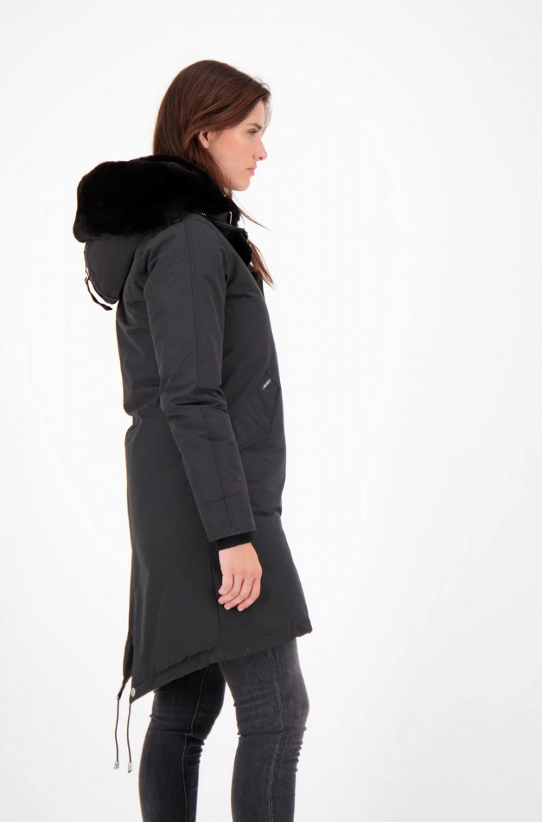 AIRFORCE DOUBLE ZIP FISHTAIL PARKA Black - Image 3