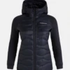 PEAK PERFORMANCE HELIUM HYBRID DOWN HOOD JACKET WOMEN Black