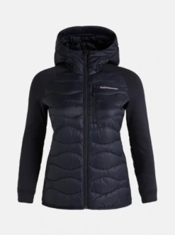 PEAK PERFORMANCE HELIUM HYBRID DOWN HOOD JACKET WOMEN Black