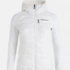 PEAK PERFORMANCE HELIUM HYBRID DOWN HOOD JACKET WOMEN White
