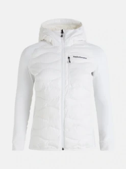 PEAK PERFORMANCE HELIUM HYBRID DOWN HOOD JACKET WOMEN White