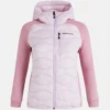 PEAK PERFORMANCE HELIUM HYBRID DOWN HOOD JACKET WOMEN Cold Blush / Bitter Root