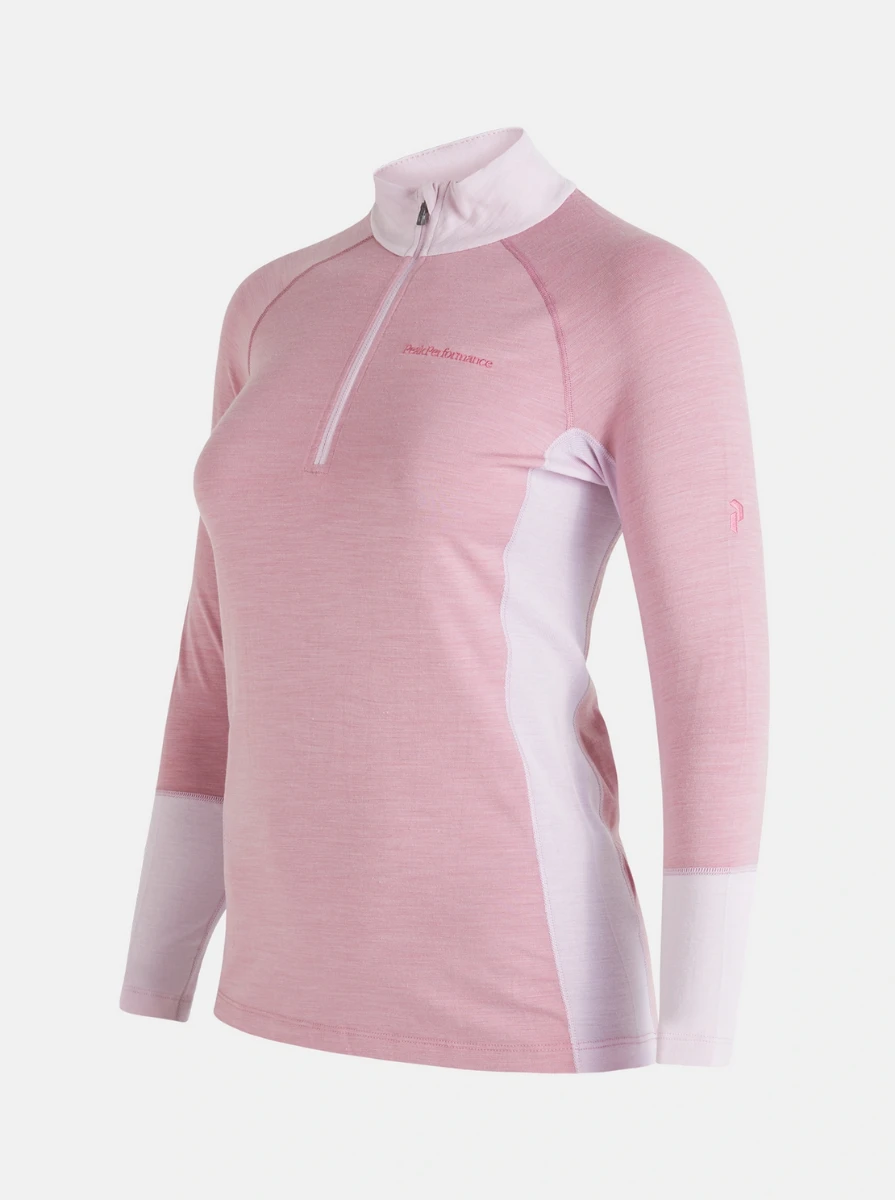 PEAK PERFORMANCE WOMEN'S MAGIC HALF ZIP Bitter Root Melange / Cold Blush - Image 3