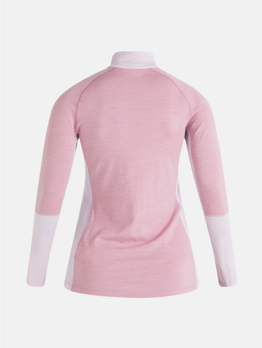 PEAK PERFORMANCE WOMEN'S MAGIC HALF ZIP Bitter Root Melange / Cold Blush - Image 2