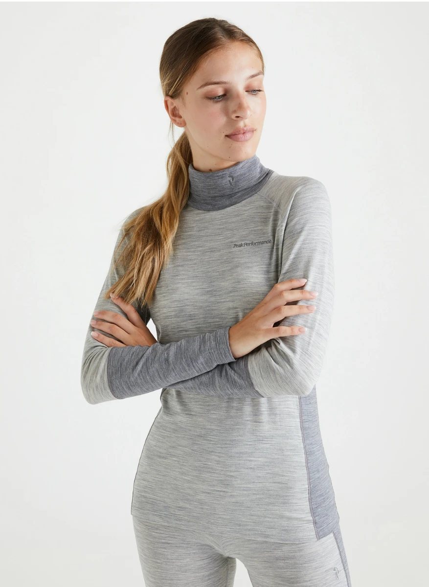 PEAK PERFORMANCE MAGIC ROLLNECK WOMEN Med Grey Melange - Image 6