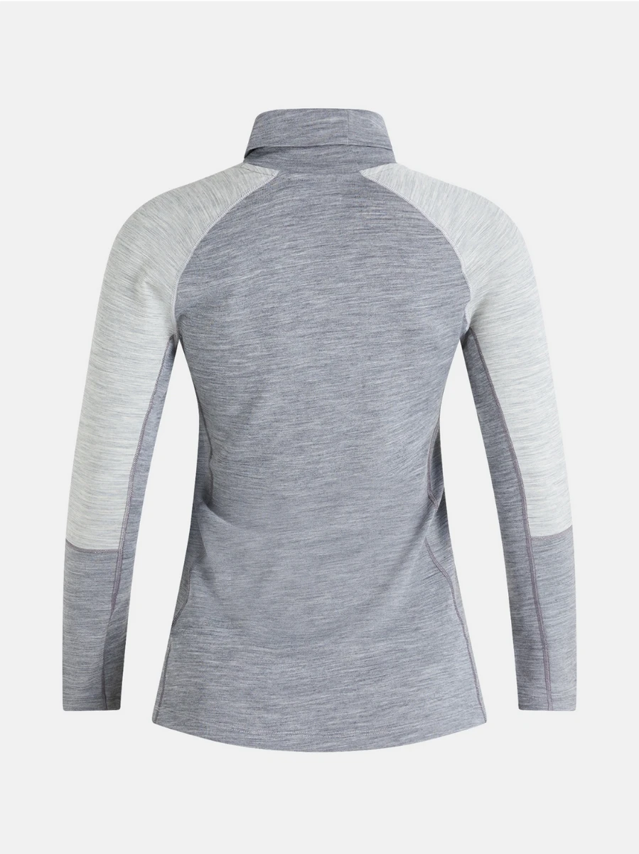 PEAK PERFORMANCE MAGIC ROLLNECK WOMEN Med Grey Melange - Image 2