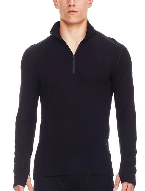 ICEBREAKER MEN'S TECH TOP LONG SLEEVE HALF ZIP Gritstone Heather - Image 6