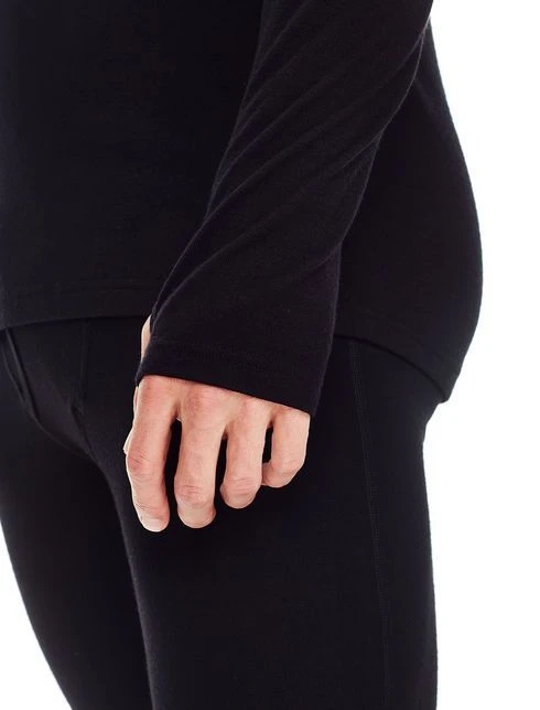 ICEBREAKER MEN'S TECH TOP LONG SLEEVE HALF ZIP Black - Image 2