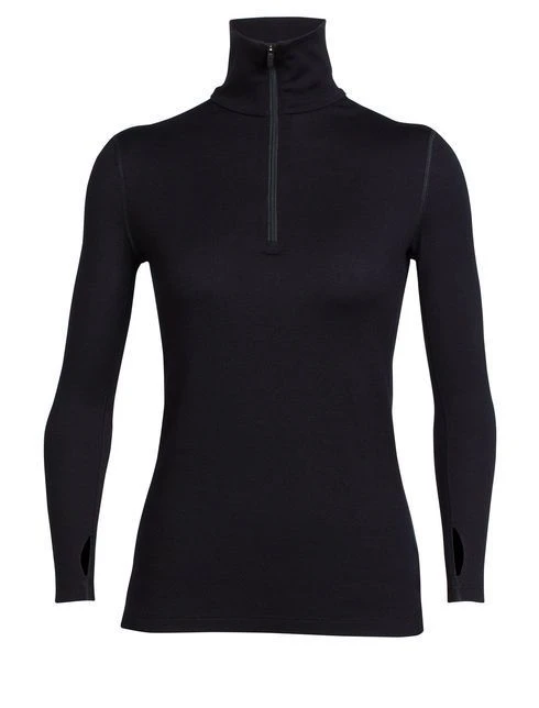 ICEBREAKER WOMEN'S TECH TOP 260 LONG SLEEVE HALF ZIP Black - Image 8