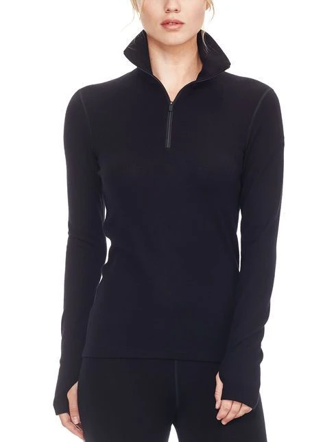 ICEBREAKER WOMEN'S TECH TOP 260 LONG SLEEVE HALF ZIP Black - Image 7
