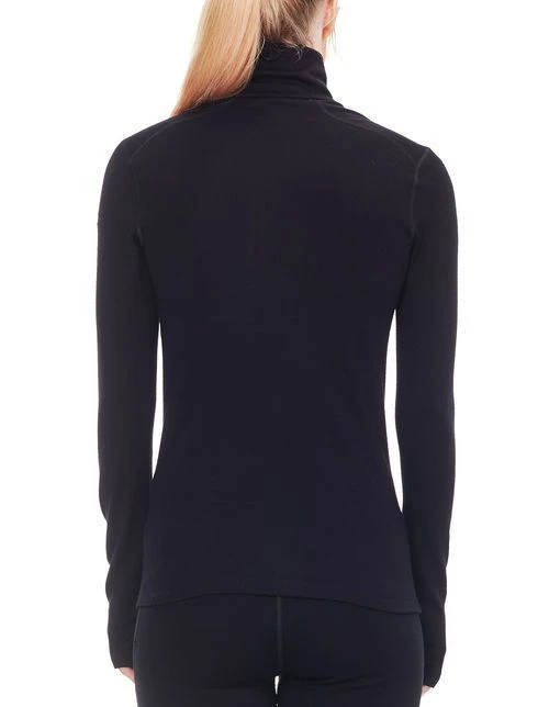 ICEBREAKER WOMEN'S TECH TOP 260 LONG SLEEVE HALF ZIP Black - Image 6