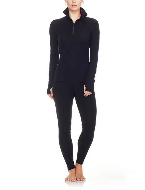 ICEBREAKER WOMEN'S TECH TOP 260 LONG SLEEVE HALF ZIP Black - Image 5
