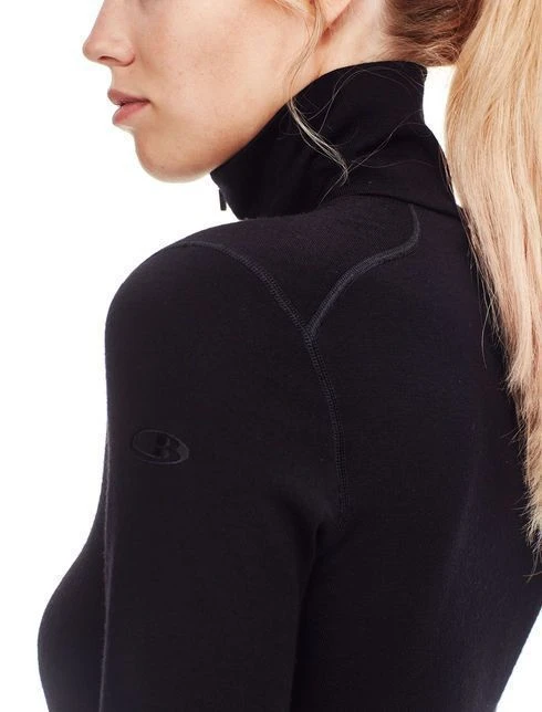 ICEBREAKER WOMEN'S TECH TOP 260 LONG SLEEVE HALF ZIP Black - Image 4